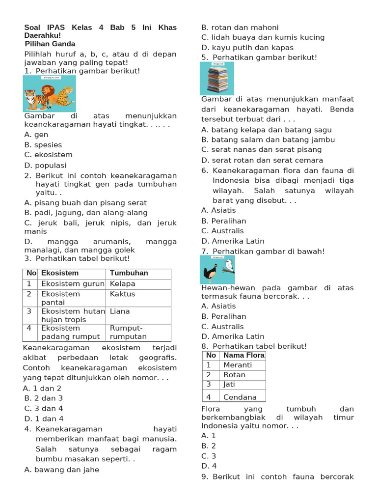 15 Contoh Soal IPA Kelas 4 Semester 2 yang Sering Keluar Saat Ujian Akhir Tahun 2026 15 Contoh Soal IPA Kelas 4 Semester 2 yang Sering Keluar Saat Ujian Akhir Tahun 2026
