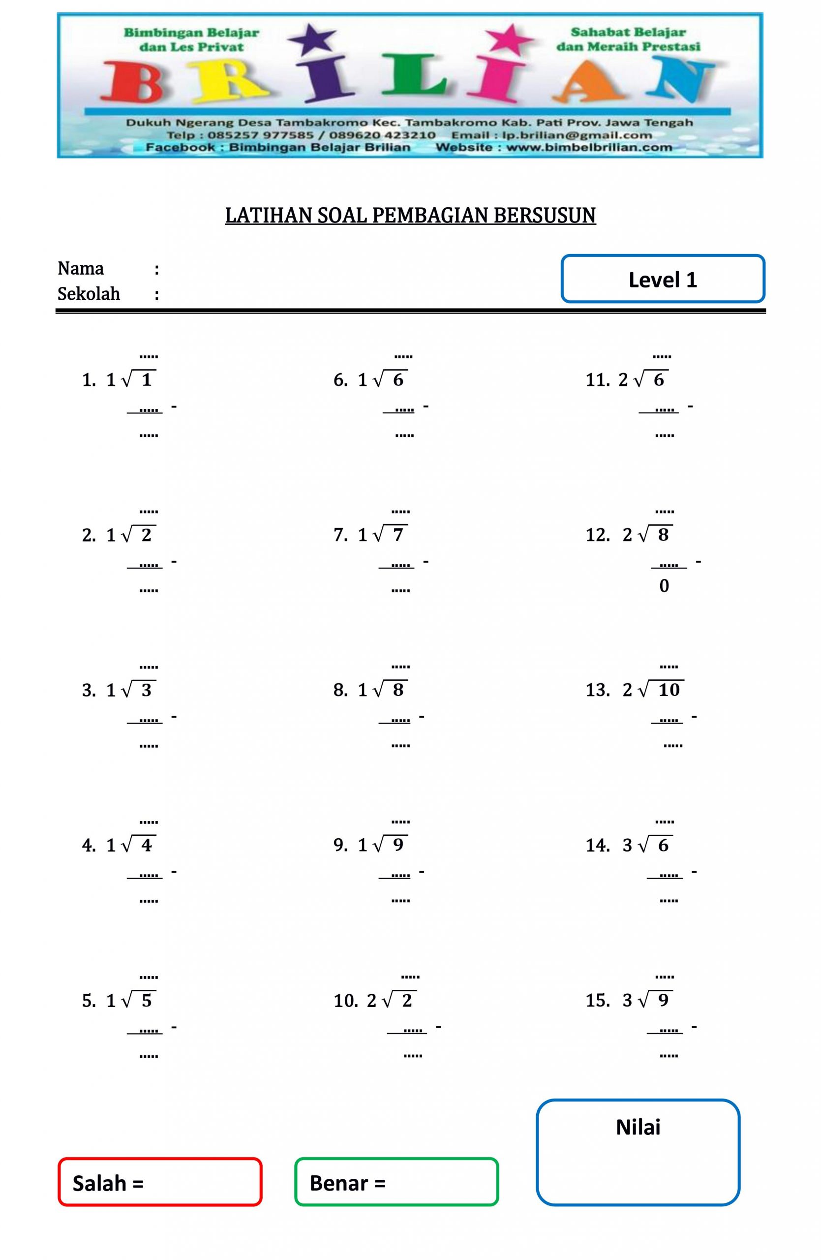 Soal Matematika Kelas 2 Sd Perkalian Dan Pembagian Dalchaebi