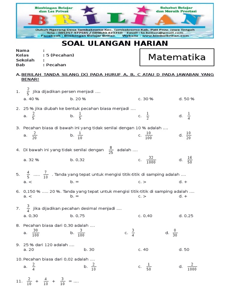7 Rahasia Lolos Ujian dengan Latihan Soal PAS Matematika Kelas 5 Semester 2 Terbaru 2026