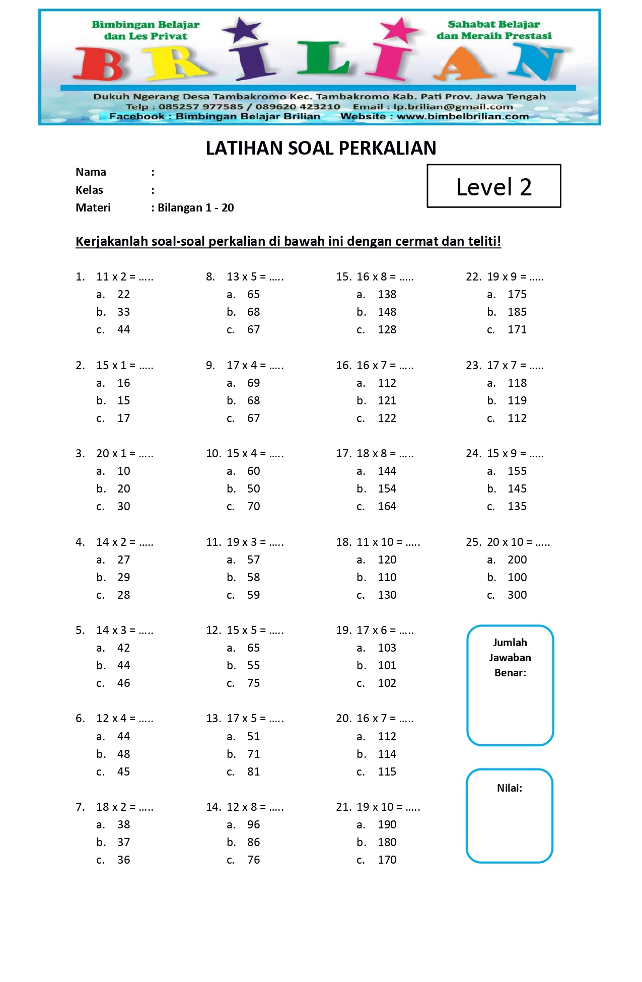 7 Rahasia Nilai Sempurna Soal Kelas 2 SD Matematika Semester 1 yang Wajib Diketahui Orang Tua
