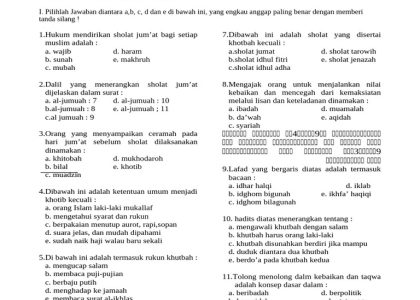 Bocoran 50 soal pg agama islam kelas 11 semester 2 yang sering keluar saat ujian sekolah