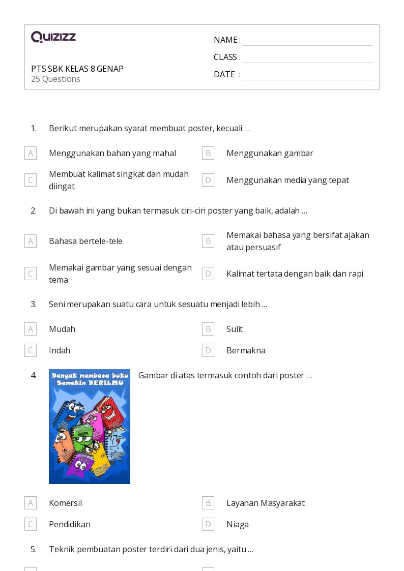Rahasia Lulus Ujian Seni Budaya dengan 50 Soal Pilgan SBK Kelas 8 Semester 2 Terlengkap
