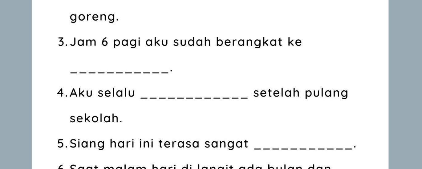 contoh soal bahasa indonesia kelas 2