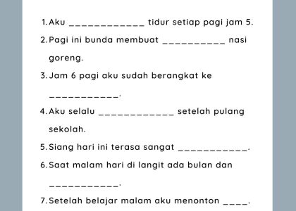 contoh soal bahasa indonesia kelas 2