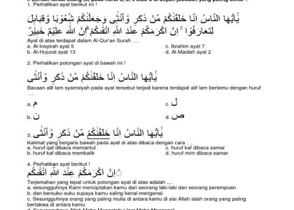 soal ukk agama islam kelas 4 semester 2
